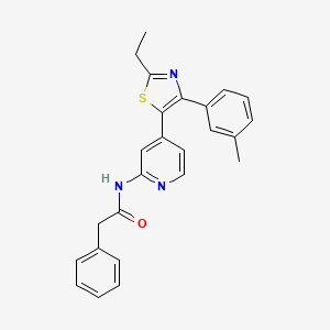 N-[4-[2-Ethyl-4-(3-methylphenyl)-1,3-thiazol-5-YL]-2-pyridyl]phenylacetamide