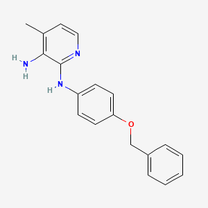 molecular formula C19H19N3O B8717353 N2-[4-(benzyloxy)phenyl]-4-methylpyridine-2,3-diamine 
