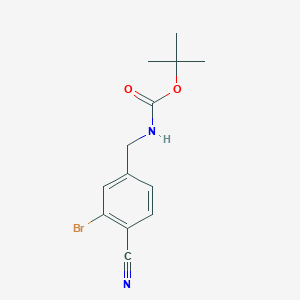 molecular formula C13H15BrN2O2 B8717485 tert-butyl N-[(3-bromo-4-cyanophenyl)methyl]carbamate 