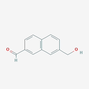 molecular formula C12H10O2 B8717505 7-(Hydroxymethyl)-2-naphthaldehyde CAS No. 148934-61-6