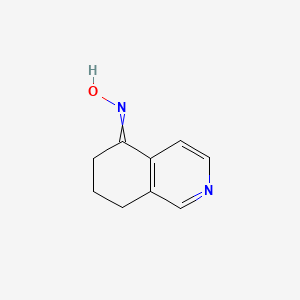 molecular formula C9H10N2O B8717510 7,8-Dihydro-6H-isoquinolin-5-one oxime 