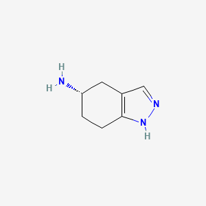 molecular formula C7H11N3 B8717517 (S)-4,5,6,7-Tetrahydro-1H-indazol-5-amine 
