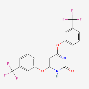 4,6-Bis[3-(trifluoromethyl)phenoxy]pyrimidin-2-ol