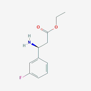 molecular formula C11H14FNO2 B8717663 ethyl (3S)-3-amino-3-(3-fluorophenyl)propanoate 