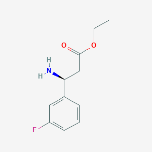ethyl (3S)-3-amino-3-(3-fluorophenyl)propanoate
