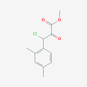 molecular formula C12H13ClO3 B8717687 3-Chloro-3-(2,4-dimethylphenyl)-2-oxopropionic acid methyl ester CAS No. 1007874-99-8