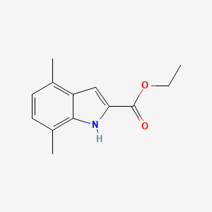 molecular formula C13H15NO2 B8717781 Ethyl 4,7-dimethyl-1H-indole-2-carboxylate 