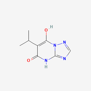 molecular formula C8H10N4O2 B8717791 7-Hydroxy-6-(propan-2-yl)[1,2,4]triazolo[1,5-a]pyrimidin-5(1H)-one CAS No. 191656-02-7