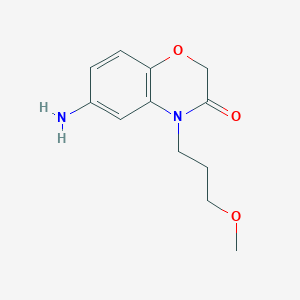 molecular formula C12H16N2O3 B8717801 6-Amino-4-(3-methoxypropyl)-2H-1,4-benzoxazin-3(4H)-one CAS No. 897949-51-8