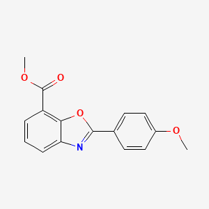 molecular formula C16H13NO4 B8718016 Methyl 2-(4-methoxyphenyl)benzo[d]oxazole-7-carboxylate CAS No. 906095-17-8