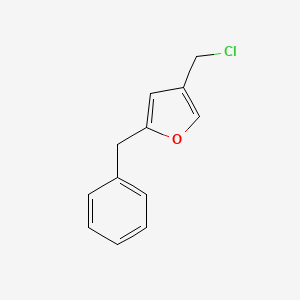molecular formula C12H11ClO B8718059 2-Benzyl-4-(chloromethyl)furan CAS No. 33486-19-0