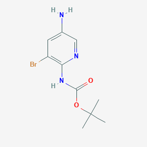 molecular formula C10H14BrN3O2 B8718114 tert-butyl N-(5-amino-3-bromopyridin-2-yl)carbamate 