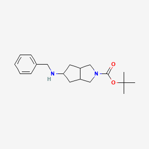 molecular formula C19H28N2O2 B8718125 tert-butyl 5-(benzylamino)hexahydrocyclopenta[c]pyrrole-2(1H)-carboxylate 