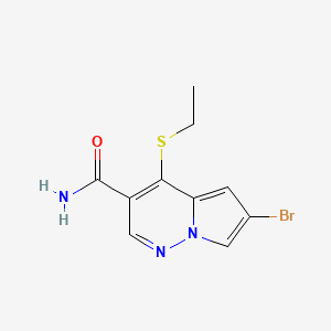 6-Bromo-4-(ethylthio)pyrrolo[1,2-b]pyridazine-3-carboxamide