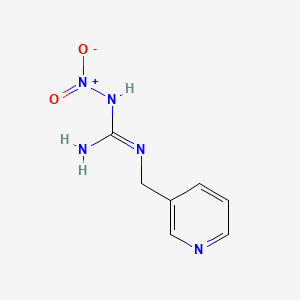molecular formula C7H9N5O2 B8718454 Guanidine, N-nitro-N'-(3-pyridinylmethyl)- CAS No. 35089-65-7