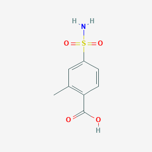 molecular formula C8H9NO4S B8718465 2-methyl-4-sulfamoylbenzoic acid 