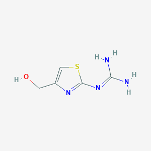 molecular formula C5H8N4OS B8718781 N''-[4-(Hydroxymethyl)-1,3-thiazol-2-yl]guanidine CAS No. 86794-42-5