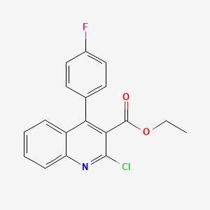 molecular formula C18H13ClFNO2 B8718834 Ethyl 2-chloro-4-(4-fluorophenyl)quinoline-3-carboxylate CAS No. 130048-08-7