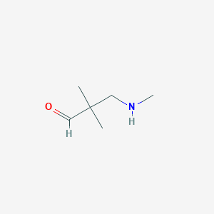 molecular formula C6H13NO B8718861 2,2-dimethyl-3-(methylamino)propanal 
