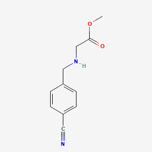 molecular formula C11H12N2O2 B8719021 Methyl 2-[(4-cyanophenyl)methylamino]acetate 