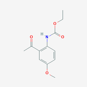 molecular formula C12H15NO4 B8719024 Ethyl (2-acetyl-4-methoxyphenyl)carbamate CAS No. 92210-44-1