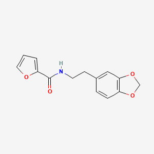 molecular formula C14H13NO4 B8719028 N-[2-(2H-1,3-benzodioxol-5-yl)ethyl]furan-2-carboxamide 