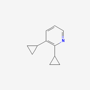 molecular formula C11H13N B8719032 2,3-Dicyclopropylpyridine 