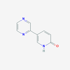 molecular formula C9H7N3O B8719170 5-(Pyrazin-2-yl)pyridin-2(1H)-one CAS No. 89996-12-3