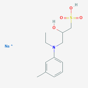 molecular formula C12H19NNaO4S B8719299 Sodium 3-(N-ethyl-3-methylanilino)-2-hydroxypropanesulfonate 