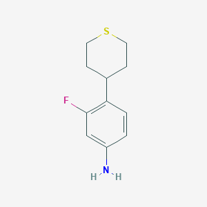 3-fluoro-4-(tetrahydro-2H-thiopyran-4-yl)benzenamine