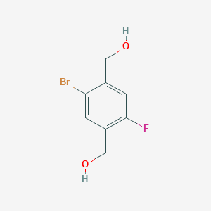 molecular formula C8H8BrFO2 B8719490 (2-Bromo-5-fluoro-4-hydroxymethylphenyl)-methanol 