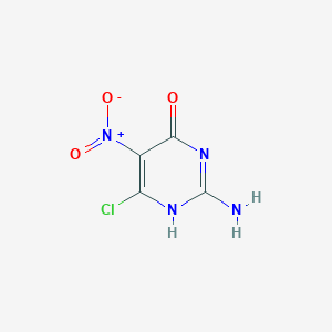 molecular formula C4H3ClN4O3 B087195 2-Amino-4-chloro-6-hydroxy-5-nitropyrimidine CAS No. 1007-99-4