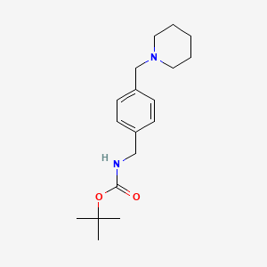 (4-Piperidin-1-ylmethyl-benzyl)-carbamic acid tert-butyl ester