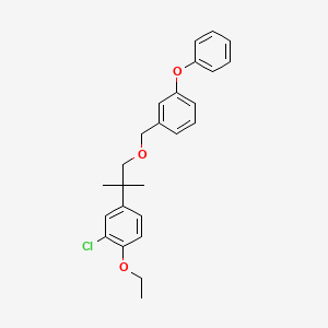 molecular formula C25H27ClO3 B8719559 3-Phenoxybenzyl 2-(3-chloro-4-ethoxyphenyl)-2-methylpropyl ether CAS No. 80853-81-2