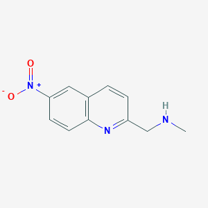 molecular formula C11H11N3O2 B8719895 N-Methyl-1-(6-nitroquinolin-2-yl)methanamine 