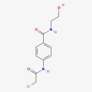 molecular formula C11H13ClN2O3 B8719960 4-(2-chloroacetamido)-N-(2-hydroxyethyl)benzamide CAS No. 62393-29-7