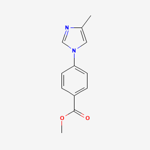 molecular formula C12H12N2O2 B8719965 Methyl 4-(4-methyl-1H-imidazol-1-YL)benzoate 