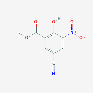 molecular formula C9H6N2O5 B8719978 Methyl 5-cyano-2-hydroxy-3-nitrobenzoate CAS No. 1093397-35-3