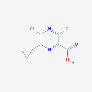 molecular formula C8H6Cl2N2O2 B8720151 3,5-Dichloro-6-cyclopropylpyrazine-2-carboxylic acid 