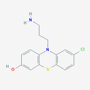 molecular formula C15H15ClN2OS B087202 10-(3-Aminopropyl)-8-chlorophenothiazin-3-ol CAS No. 14339-64-1