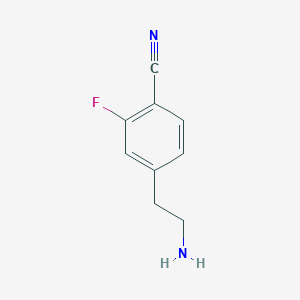 molecular formula C9H9FN2 B8720262 4-(2-Aminoethyl)-2-fluorobenzonitrile 