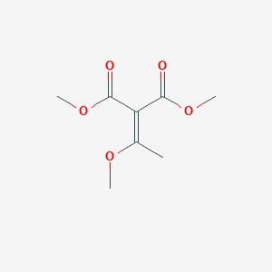 molecular formula C8H12O5 B8720275 Propanedioic acid, 2-(1-methoxyethylidene)-, 1,3-dimethyl ester CAS No. 22398-15-8