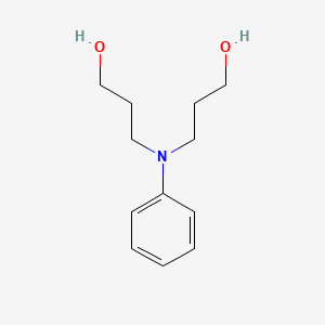 molecular formula C12H19NO2 B8720319 3-[(3-hydroxypropyl)anilino]-1-propanol 