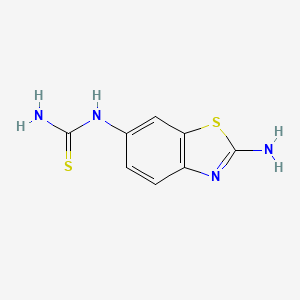 molecular formula C8H8N4S2 B8720322 N-(2-Amino-1,3-benzothiazol-6-yl)thiourea CAS No. 659742-87-7