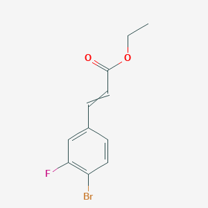 molecular formula C11H10BrFO2 B8720330 Ethyl (E)-3-(4-bromo-3-fluorophenyl)acrylate CAS No. 923266-16-4