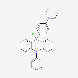 N,N-Diethyl-4-(9-chloro-9,10-dihydro-10-phenyl-9-acridinyl)aniline