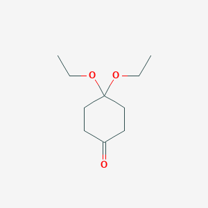 molecular formula C10H18O3 B8720361 Cyclohexanone, 4,4-diethoxy- 