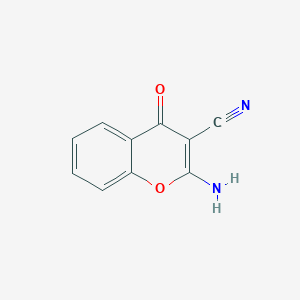 molecular formula C10H6N2O2 B8720405 2-amino-4-oxo-4H-1-benzopyran-3-carbonitrile CAS No. 58778-37-3
