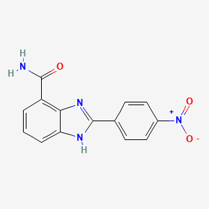 molecular formula C14H10N4O3 B8720412 2-(4-Nitrophenyl)-1H-benzo[d]imidazole-4-carboxamide 