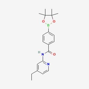 molecular formula C20H25BN2O3 B8720425 N-(4-ethylpyridin-2-yl)-4-(4,4,5,5-tetramethyl-1,3,2-dioxaborolan-2-yl)benzamide 